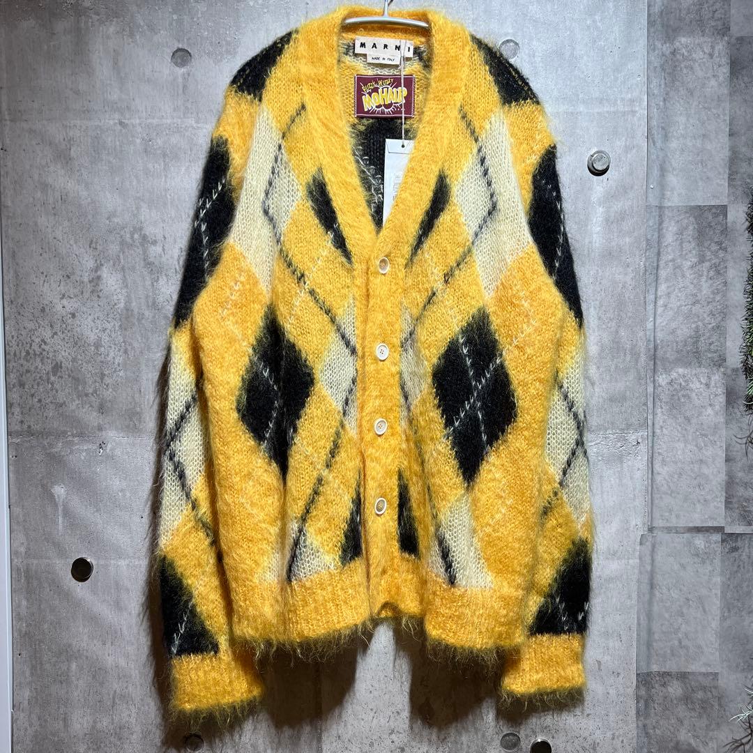 【タグ付き】マルニMARNI モヘヤ　モヘアカーディガン　タグ付き　L〜X L