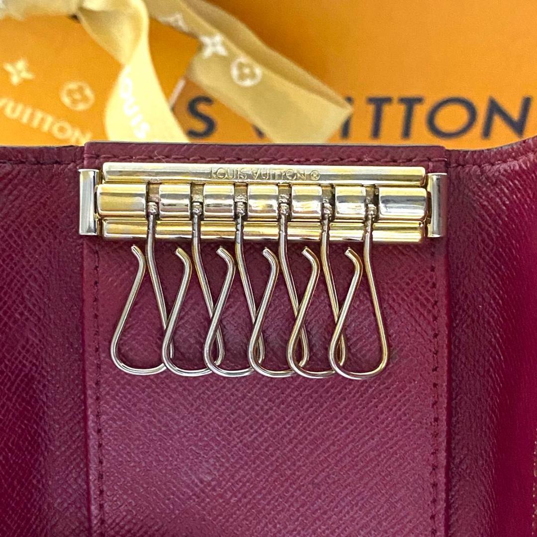 ルイ ヴィトン◎ミュルティクレ6 フューシャ モノグラム キーケース ブラウン