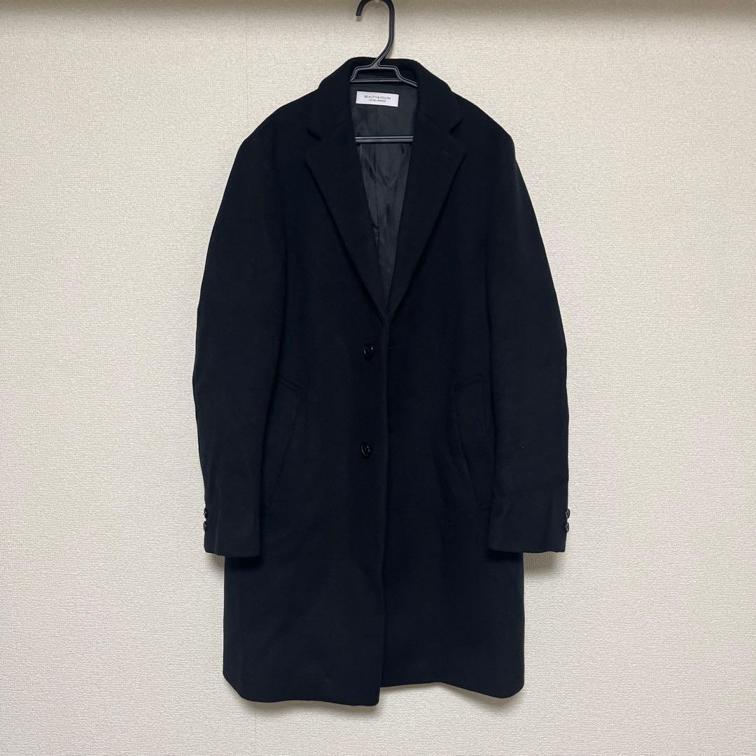 BEAUTY&YOUTH ブラック チェスターコート