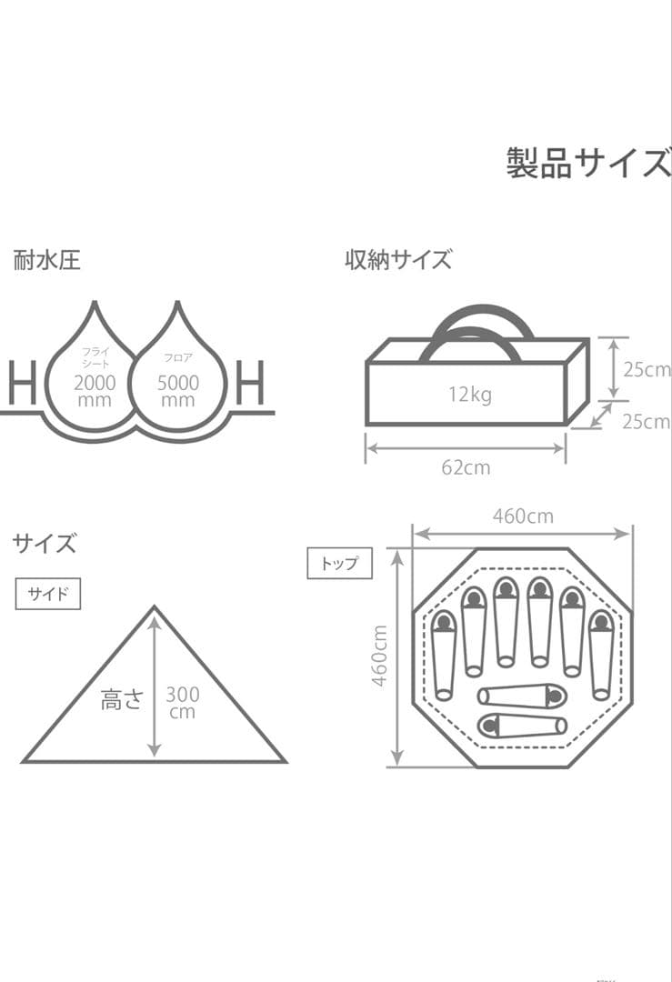 DODワンポールテントL、グランドシート、トンガリハット ロープ&カラビナ付き