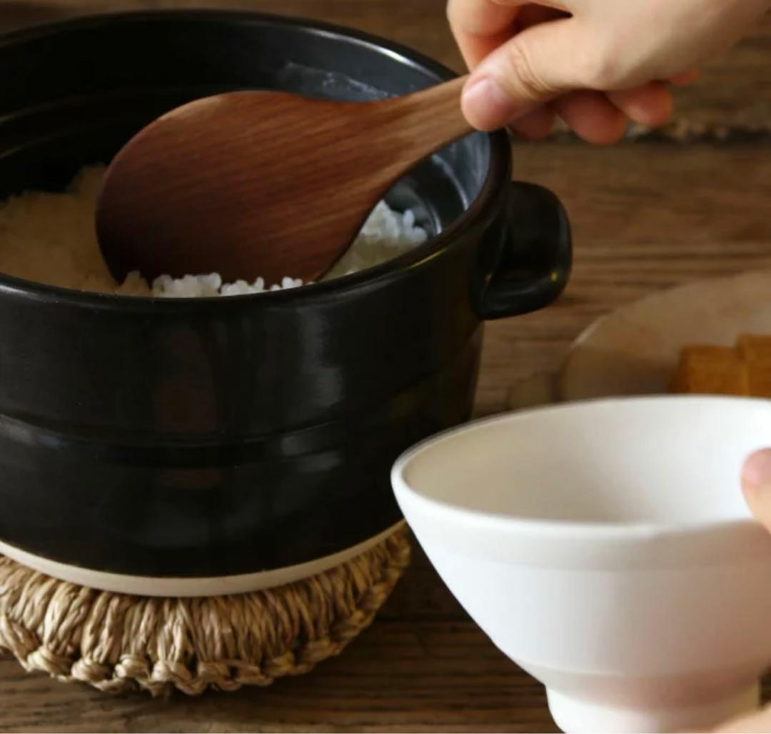 かもしか道具店 ごはんの鍋 スタート3点セット黒 土鍋 白米 釜炊き2合 鍋 米