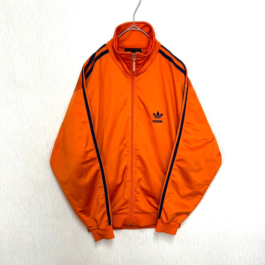 【松村北斗着用‼️】90s adidas ジャージ M相当 オレンジ 紺 古着