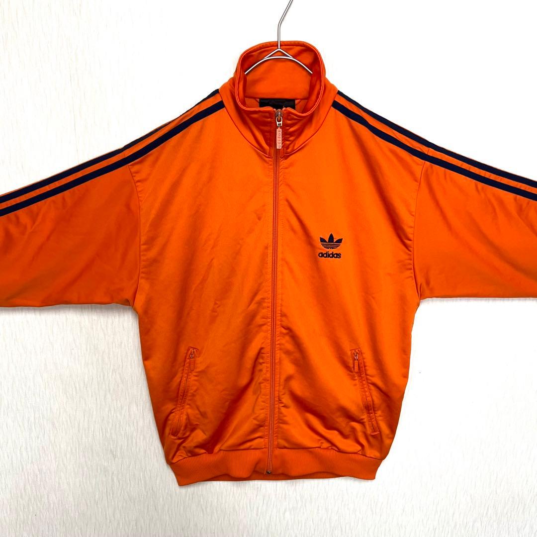 【松村北斗着用‼️】90s adidas ジャージ M相当 オレンジ 紺 古着