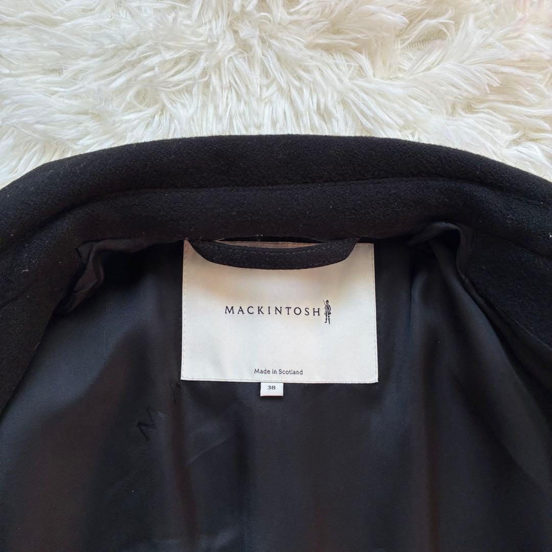 マッキントッシュ チェスターコート ウール カシミヤ混 白タグ38 M ブラック