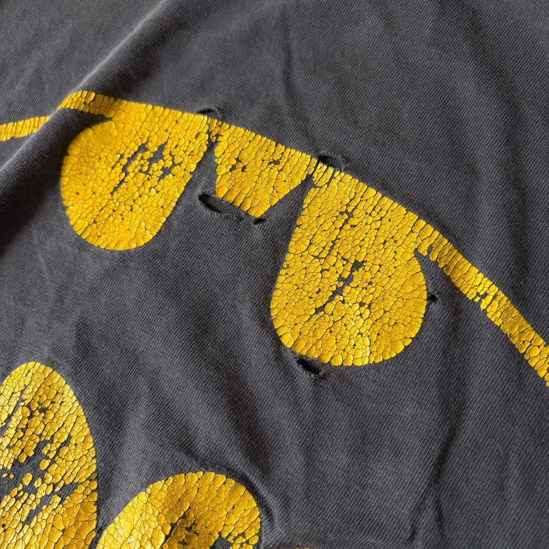 80s バットマン ノースリーブTシャツ 鬼フェード ダメージ ボロ y2k