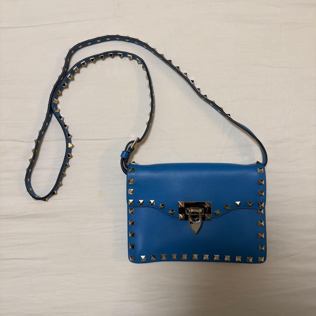 VALENTINO ピンク ガラヴァーニ ロックスタッズ ショルダーバッグ