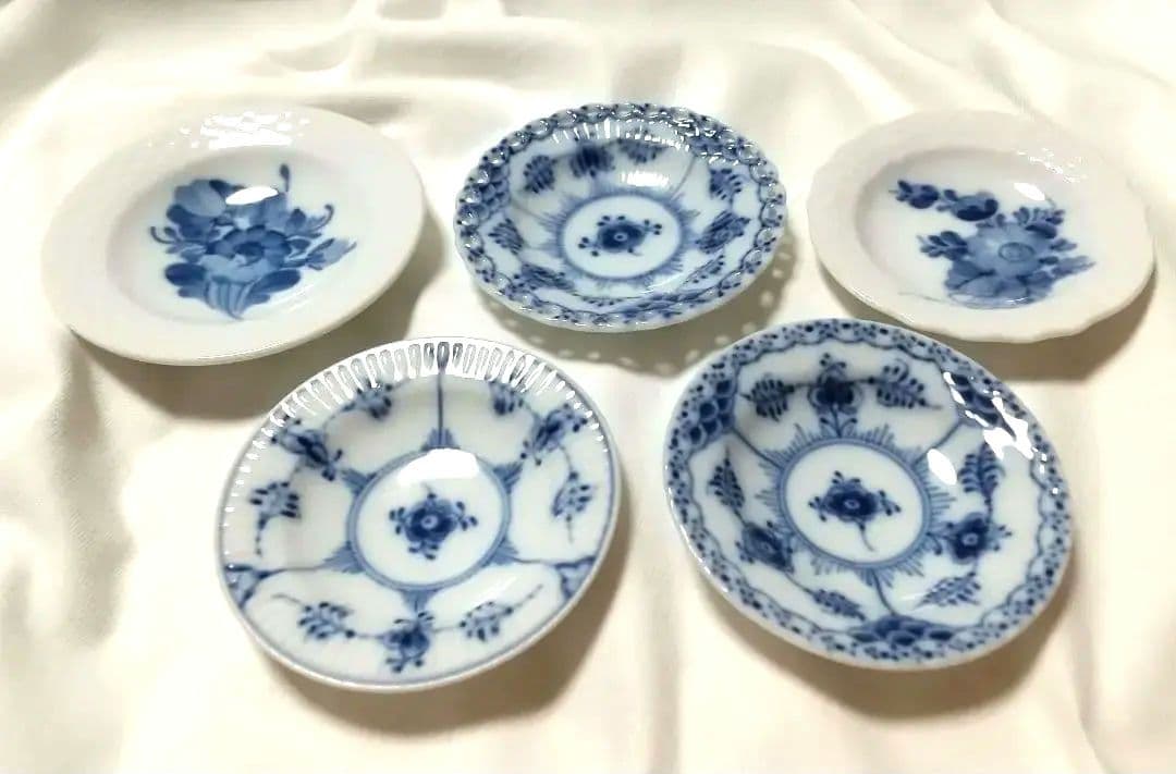 ロイヤルコペンハーゲン ミニプレート 豆皿 小皿 絵柄違い 5枚組