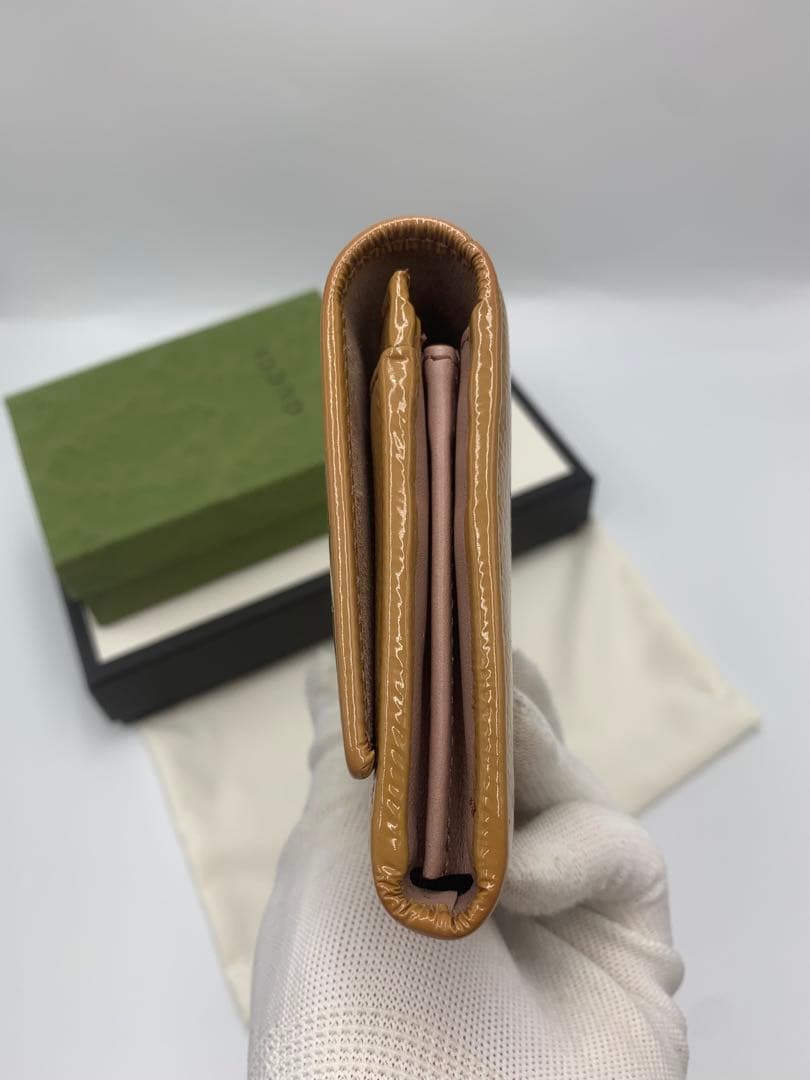 グッチ ソーホー 長財布 シボ革 レザー インターロッキング