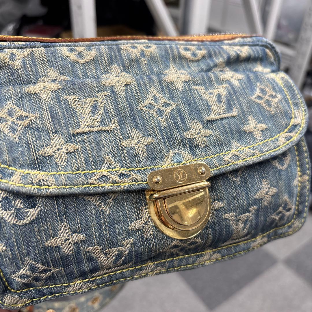 極美品 ルイヴィトン バムバッグ ボディバッグ M95347 モノグラムデニム
