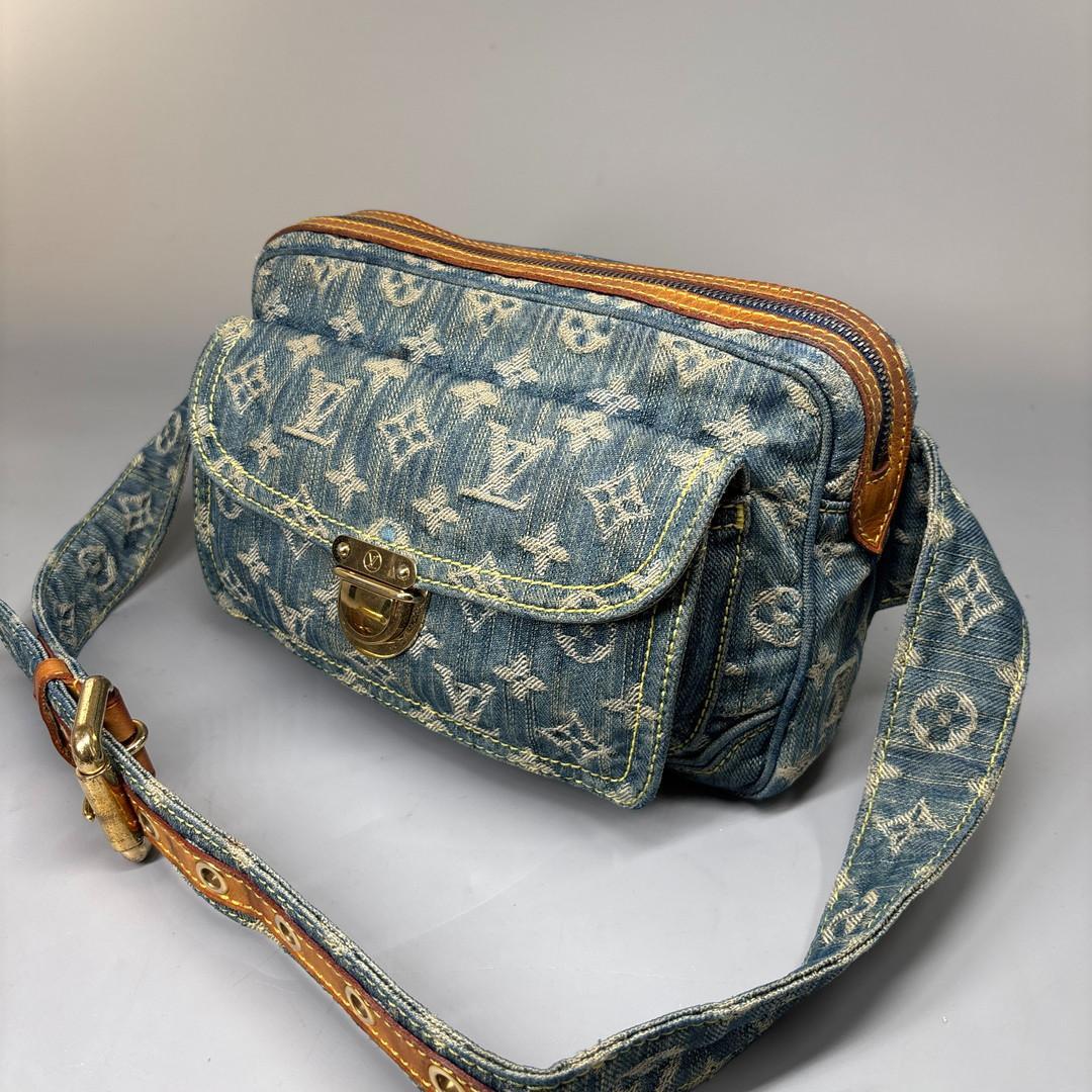 極美品 ルイヴィトン バムバッグ ボディバッグ M95347 モノグラムデニム