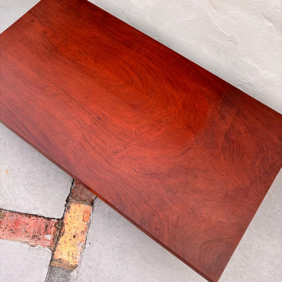 アンティーク 無垢材 一枚板センターテーブル 硬質で重厚な一枚板　ローテーブル