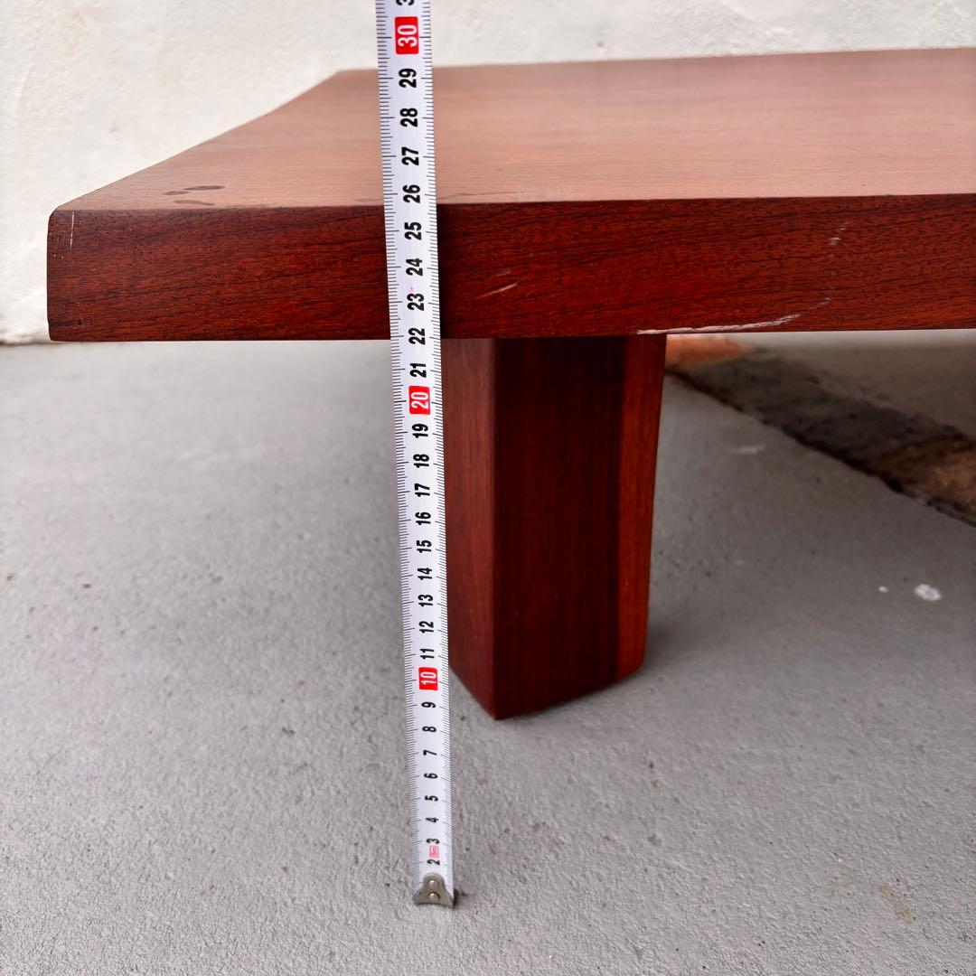 アンティーク 無垢材 一枚板センターテーブル 硬質で重厚な一枚板　ローテーブル