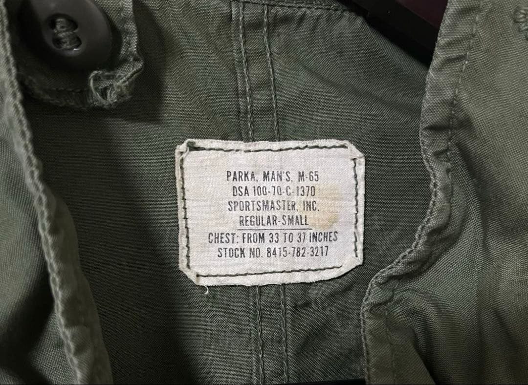 【ミントコンディション】M65フィッシュテールパーカー【Sサイズ】ライナーセット