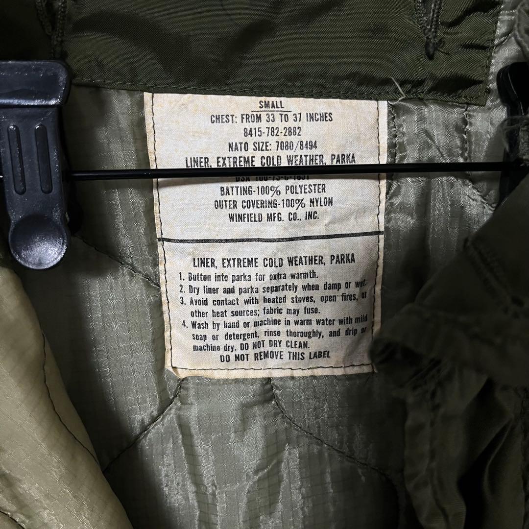 【ミントコンディション】M65フィッシュテールパーカー【Sサイズ】ライナーセット