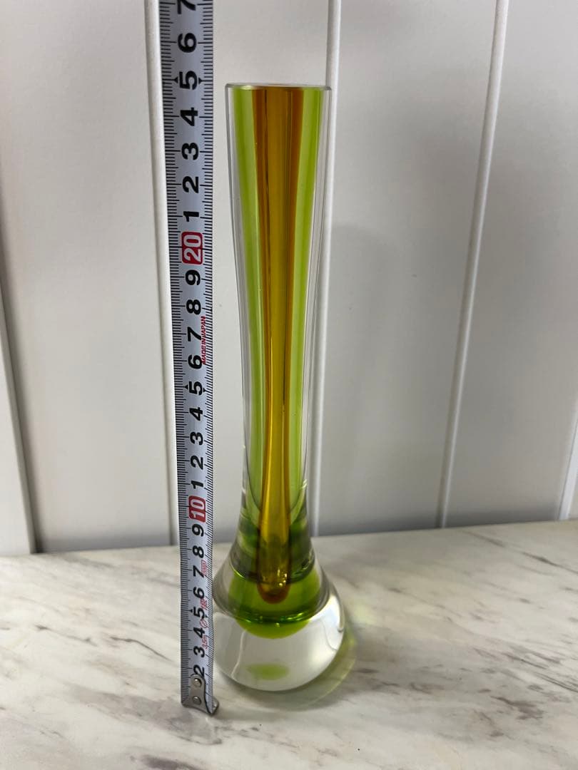 ガラス フラワーベース 花瓶　スペースエイジ　グラデーション