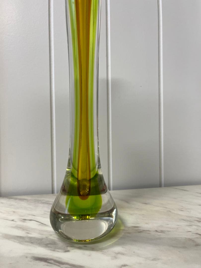 ガラス フラワーベース 花瓶　スペースエイジ　グラデーション