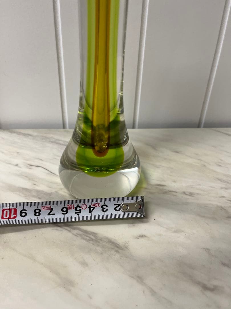 ガラス フラワーベース 花瓶　スペースエイジ　グラデーション