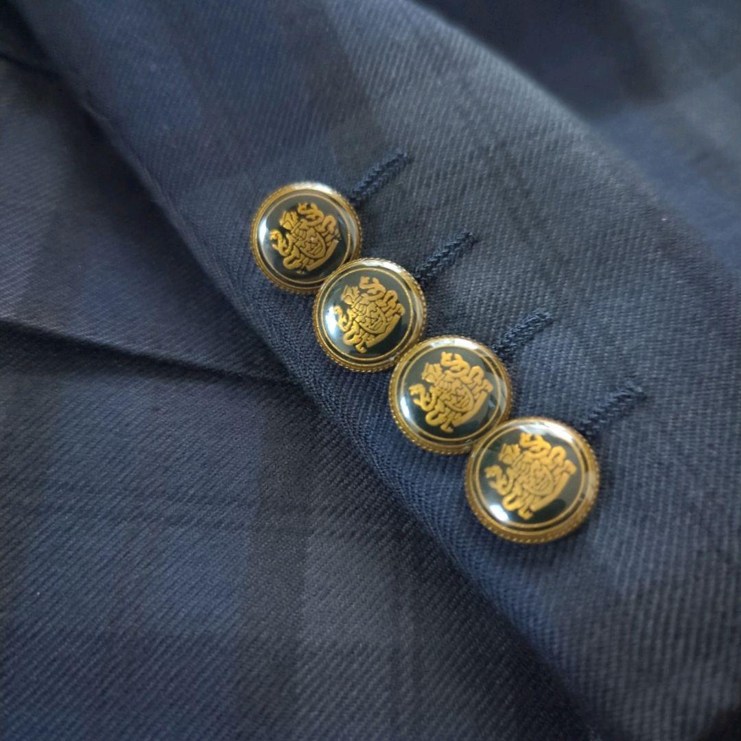 アクアスキュータム ダブルブレスト ブラックウォッチ 金ボタン