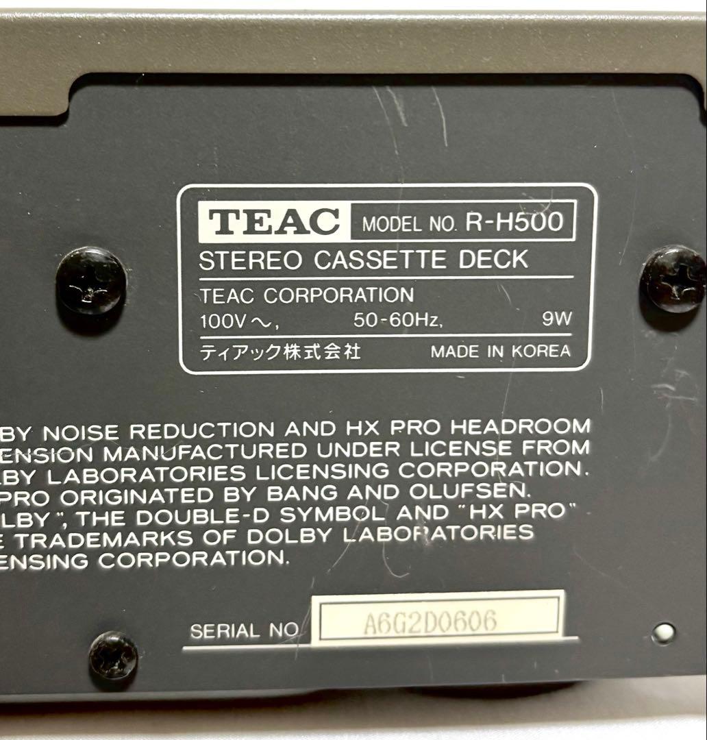 TEAC カセットデッキ R-H500