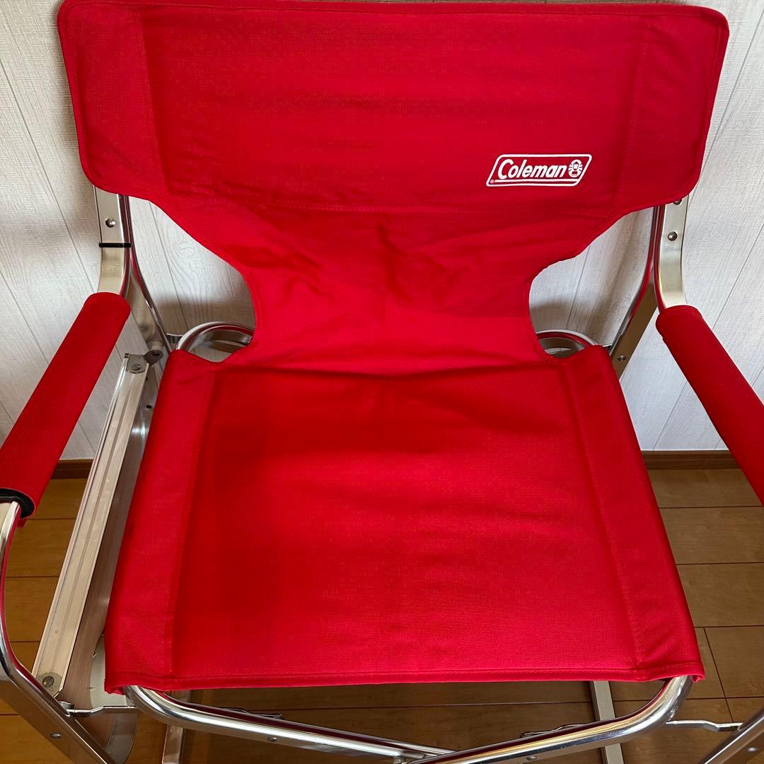 Coleman(コールマン)ニューキャプテンチェア サイドテーブル付 レッド