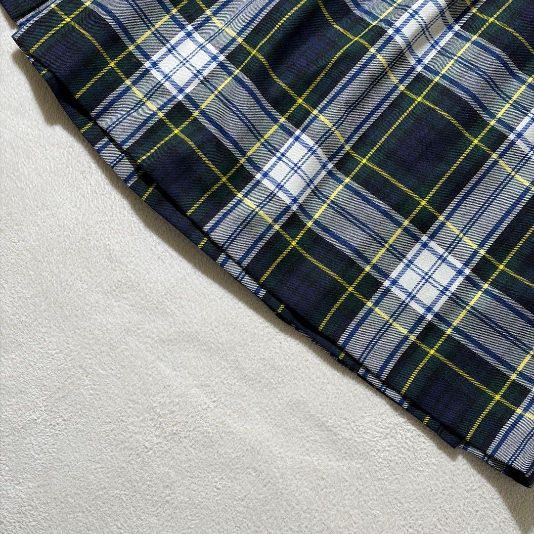 オニールオブダブリン　フロントプリーツ キルトスカート　ロング　ウール　ベルト