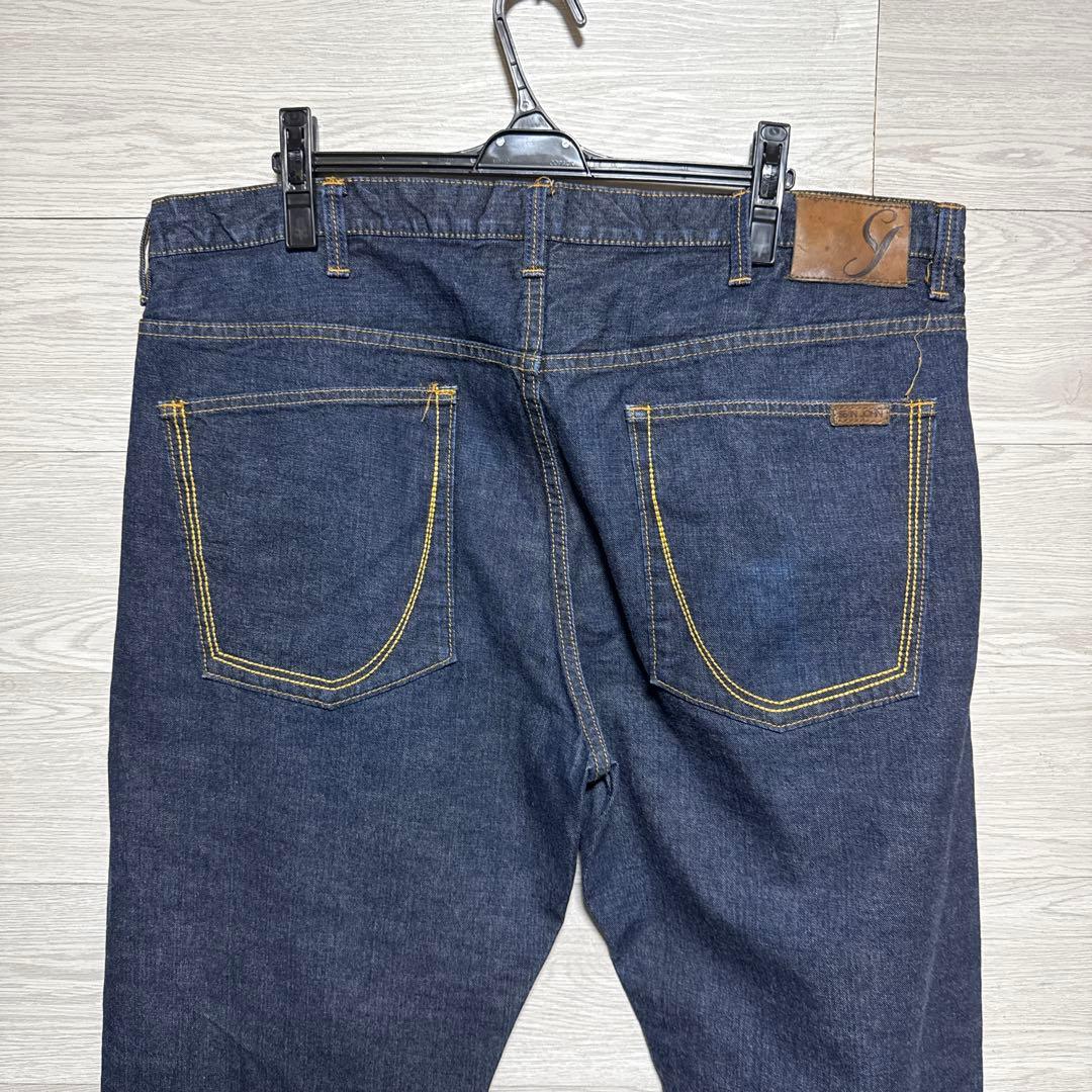 SEAN JOHN プレミアムデニム 濃紺 極太 バギー ワイド デニムパンツ