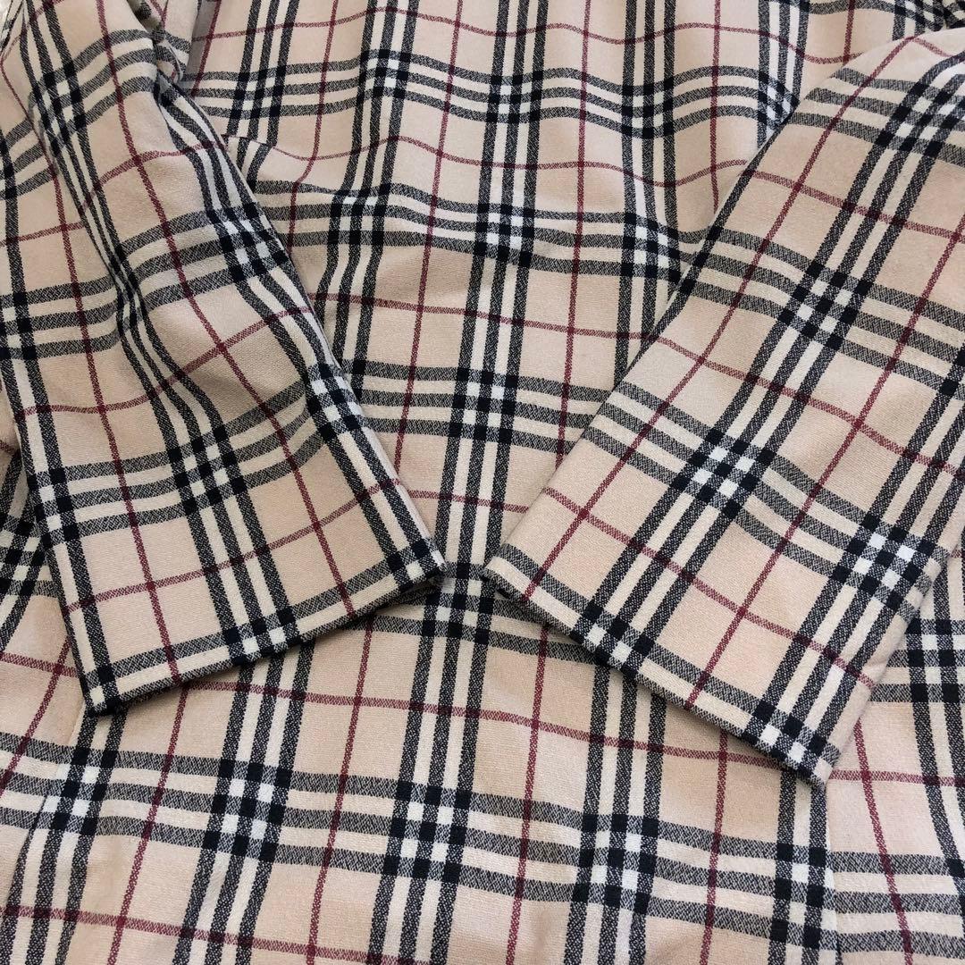 極美品✨バーバリーロンドン　ノバチェック　ワンピース　ベージュ系　38(M)