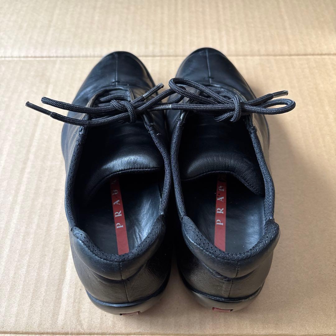 PRADAナッパレザースニーカー黒23.5