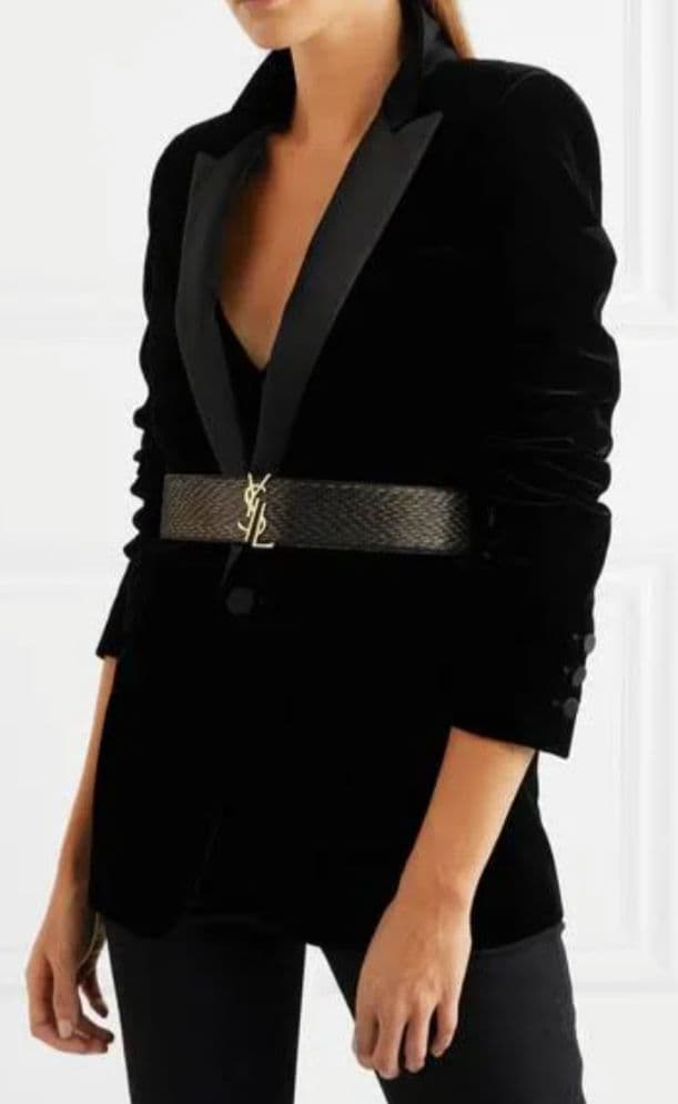 ヒ*ナ様 SAINT LAURENT メタリックベルト ゴールド/ブラック