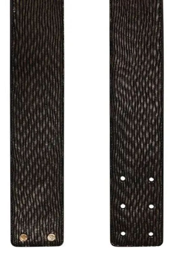 ヒ*ナ様 SAINT LAURENT メタリックベルト ゴールド/ブラック