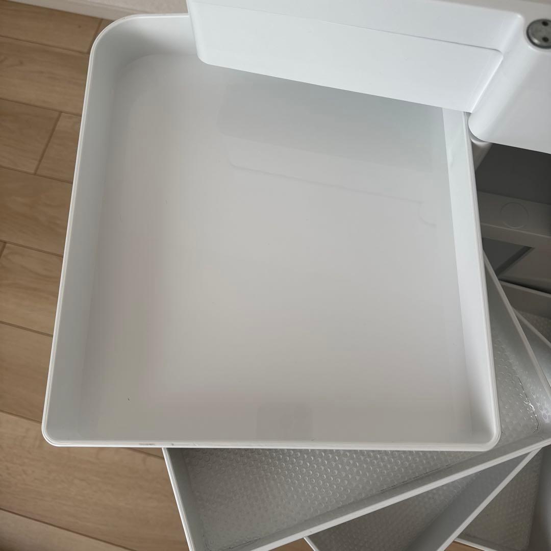 直接引取【美品】B-LINE ボビーワゴン 3段5トレイ ホワイト　正規品