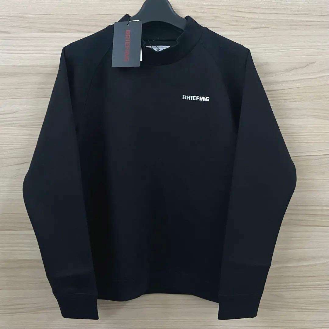 新品★28,600円 ブリーフィング 3Dロゴモックネック 厚手黒 レディースM