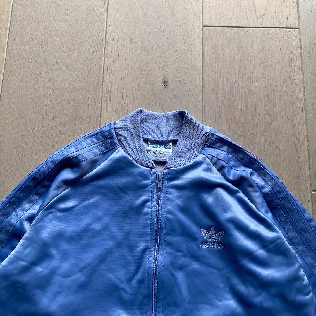 極美品 くすみライラックadidas 80s ATPトラックジャケット USA製