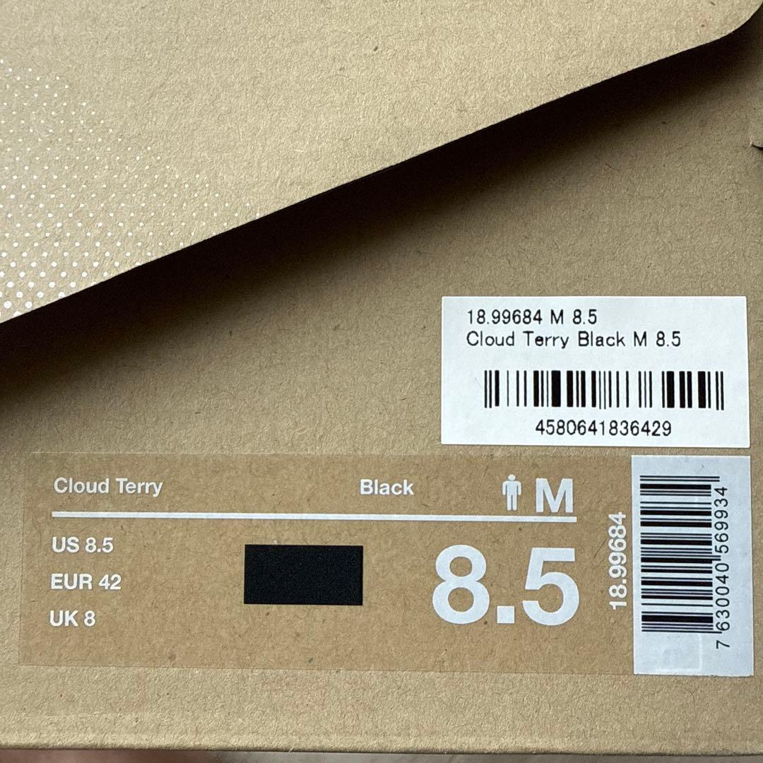 【新品】on ／ Cloud Terry ブラック（26.5cm）