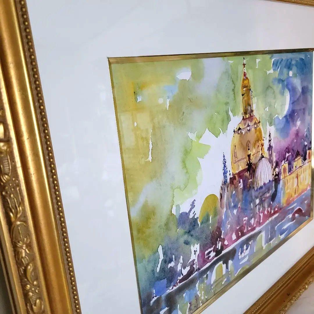 ベルナー(ハインツ・ヴェルナー)水彩画 3738 原画 直筆サイン 百貨店取扱