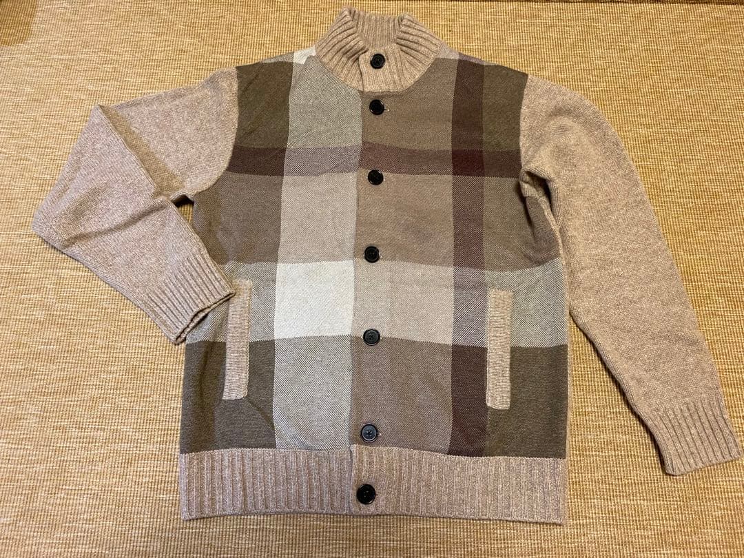 black label パネルチェックハイネックカーディガン｜パーシャル