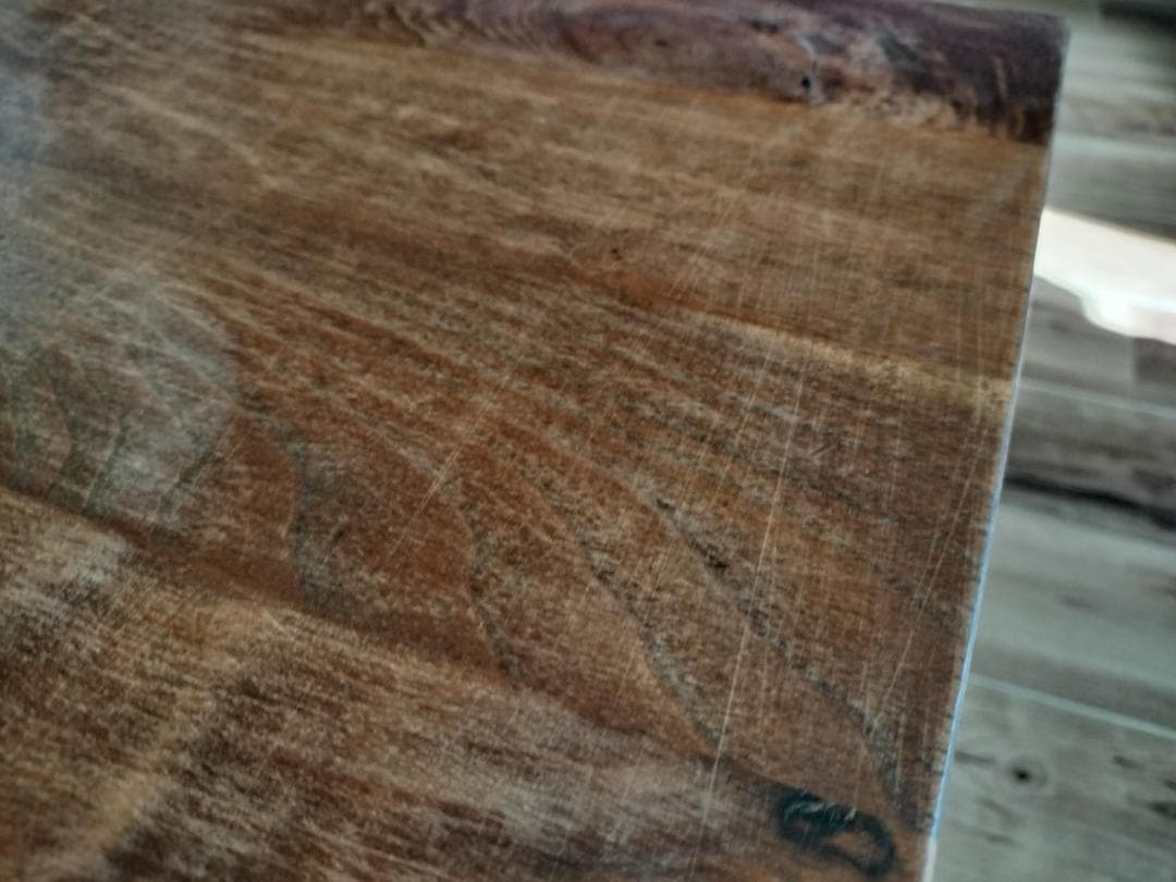 あや　レア 中棚付き ウォールナット 無垢 ローテーブル 板厚20mm