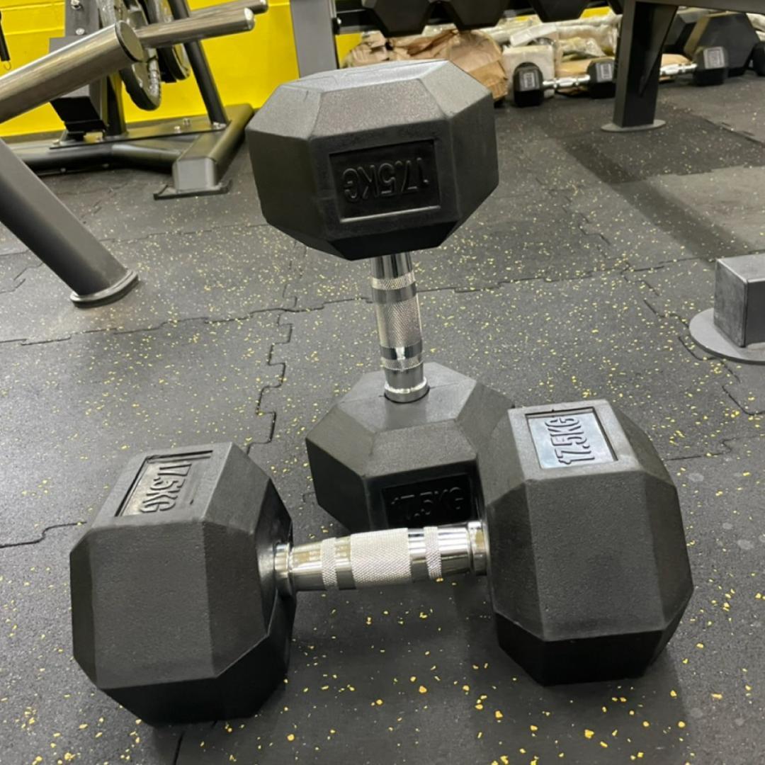 ラバー ヘックス ダンベル 17.5kg × 2個 セット