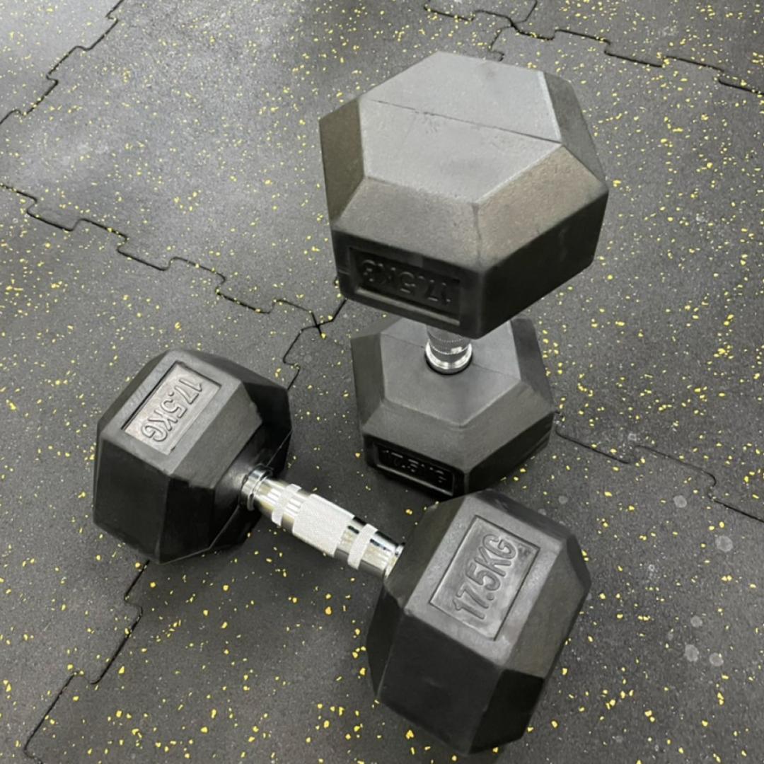 ラバー ヘックス ダンベル 17.5kg × 2個 セット