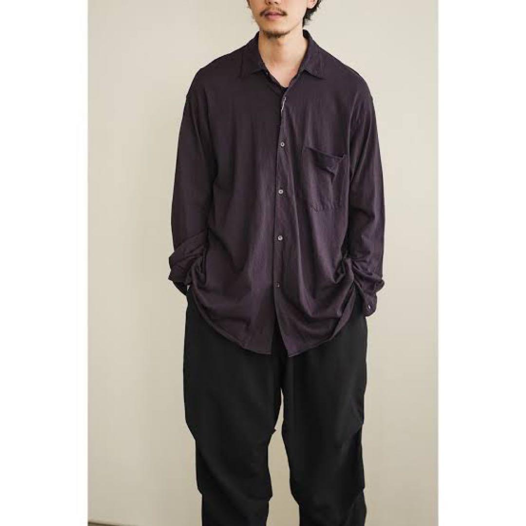 comoli コモリ コットンジャージコモリシャツ ネイビー サイズ02