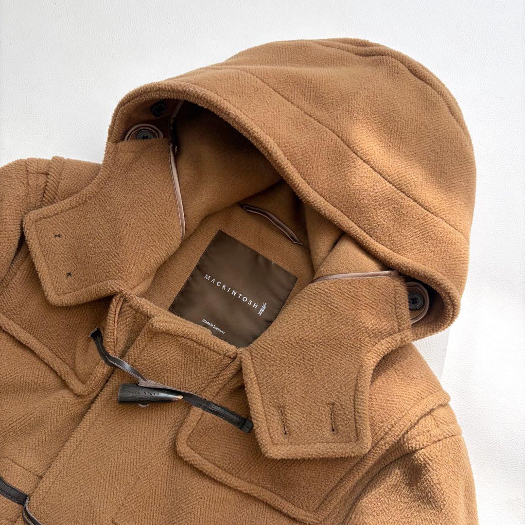 美品✨マッキントッシュ　ロングダッフルコート　ヘリンボーン　キャメルブラウン