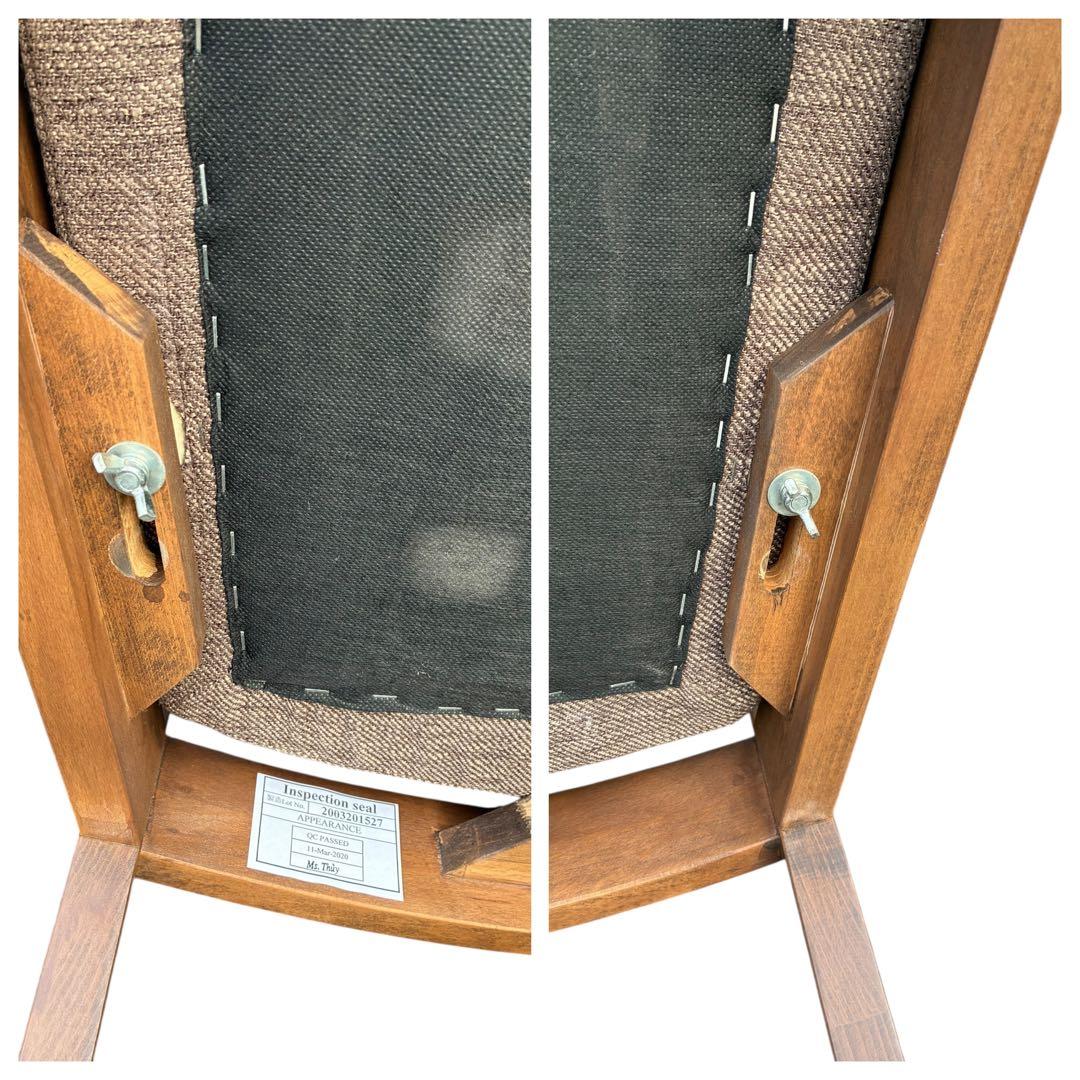 【美品】ニトリ Nコレクション ダイニングチェア 天然木 布張り 1脚