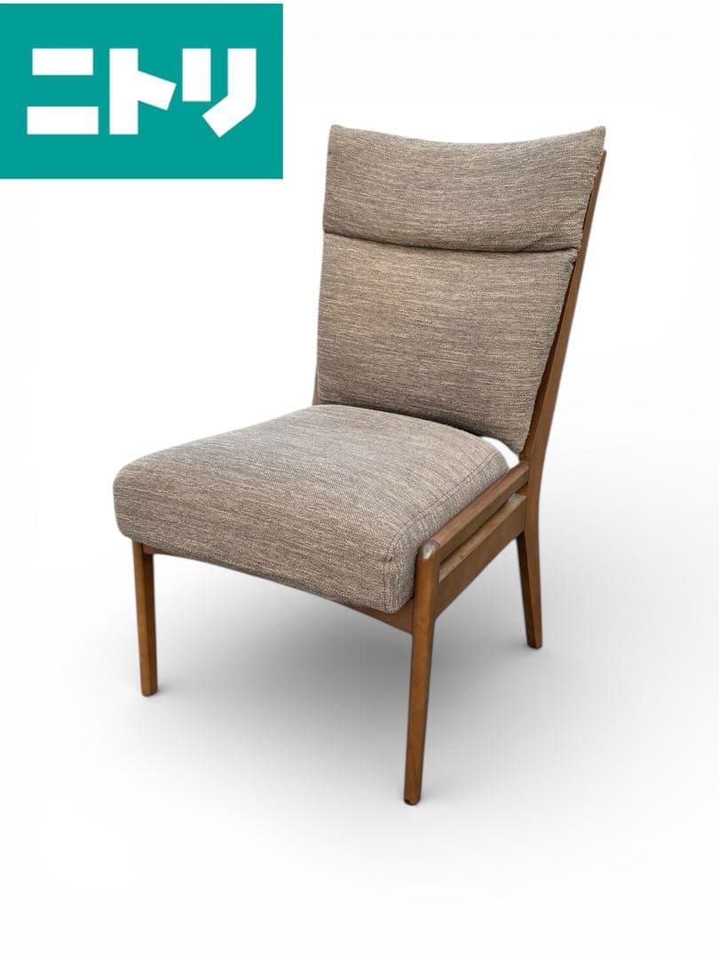 【美品】ニトリ Nコレクション ダイニングチェア 天然木 布張り 1脚