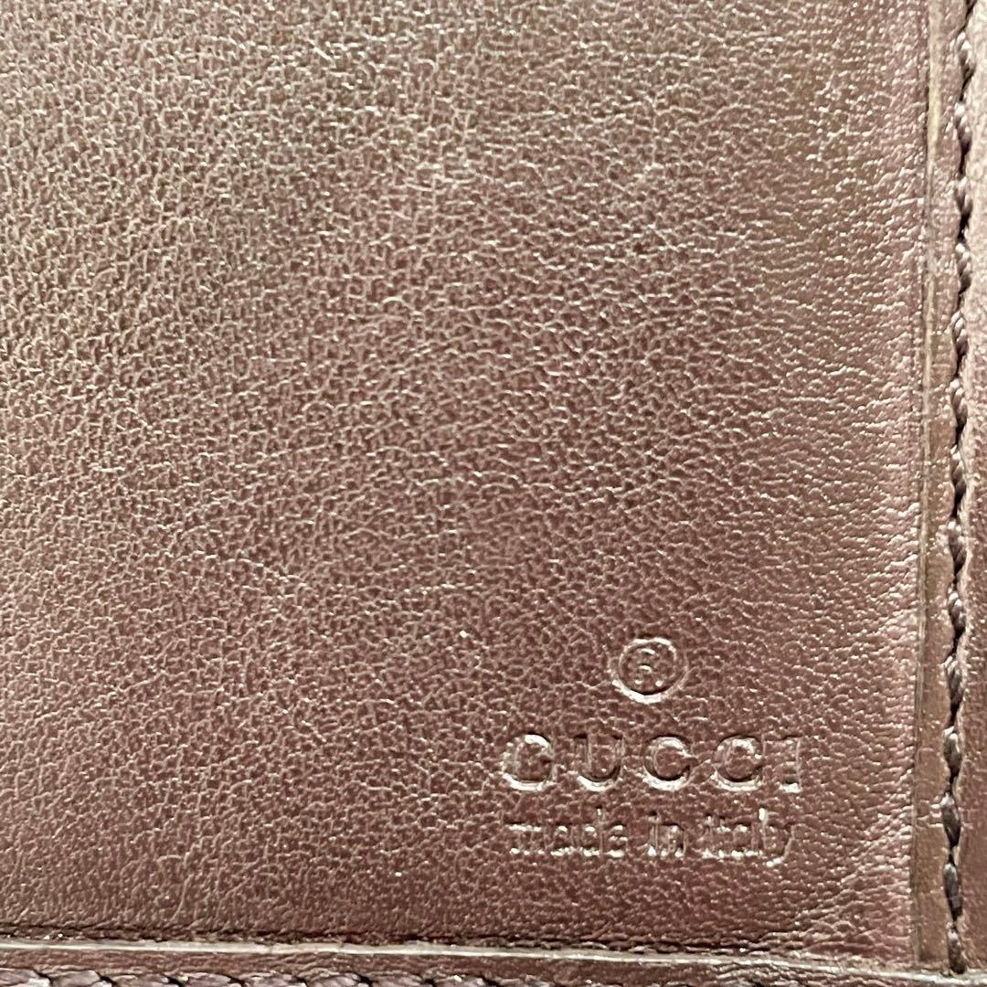 GUCCI グッチ　シマ レザー 長財布　メタルロゴ 1220-⑥