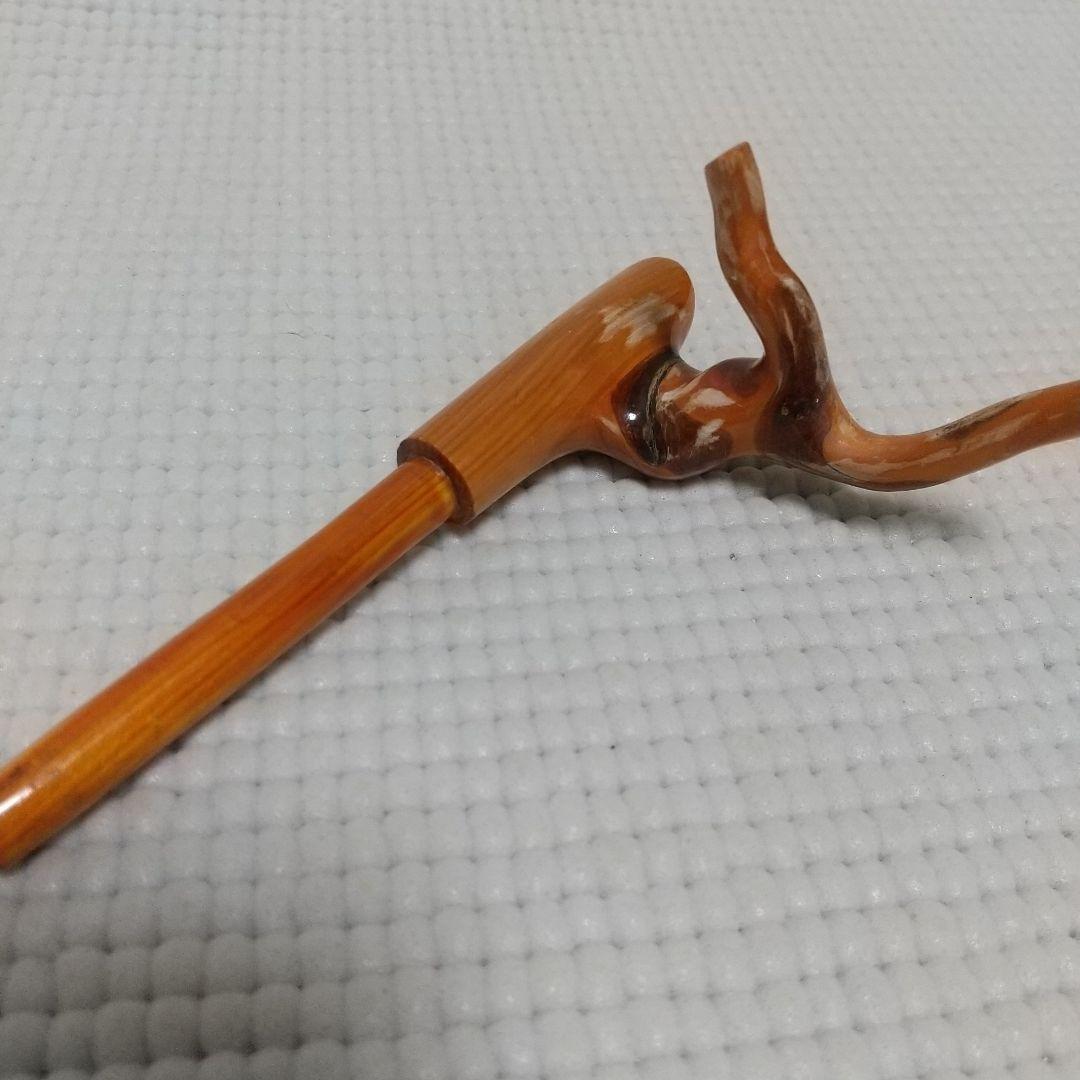 有働印〈19cm弓型万力＆竿枕〉初期？檜葉？ 一部補修 NCNR - メルカリ