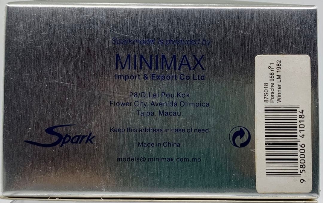 スパーク ポルシェ 956 Winner 1982 1/87 ルマン ロスマンズ