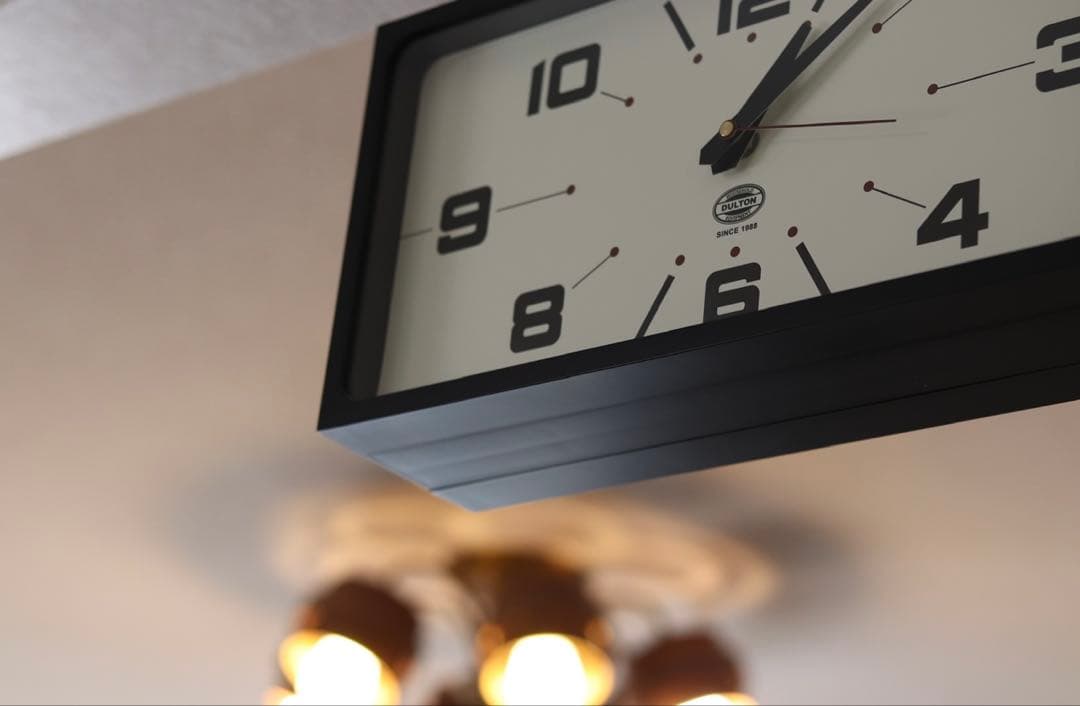 DULTON ダルトン ダブルフェイスクロック レクタングル 時計　黒