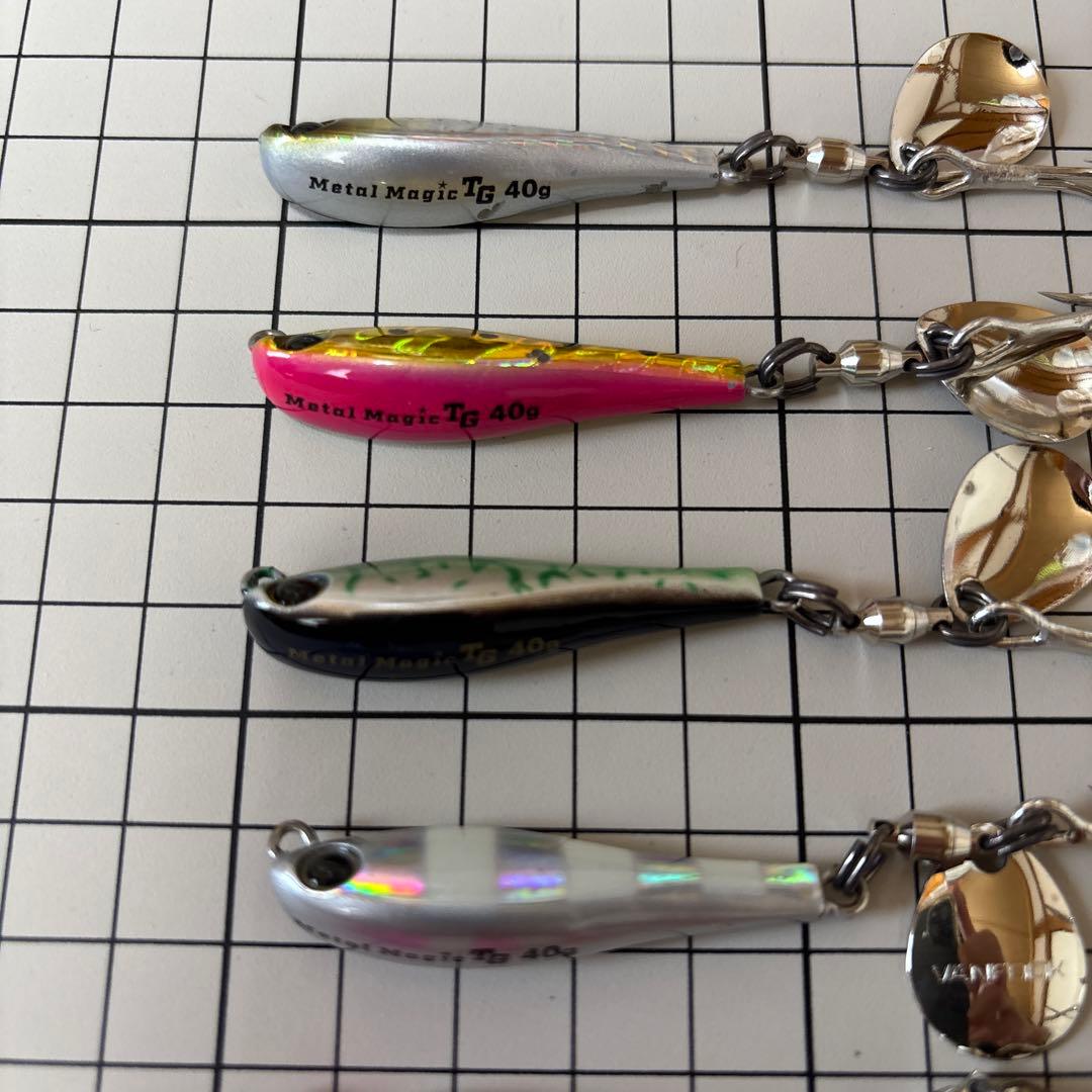 メタルマジックTG40g6個セット　ヴァンフックブレード、ダブルフック付き