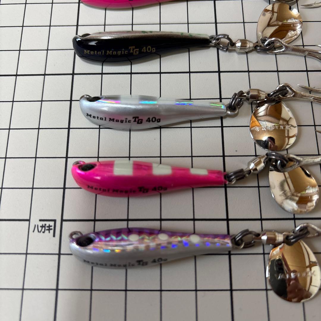 メタルマジックTG40g6個セット　ヴァンフックブレード、ダブルフック付き