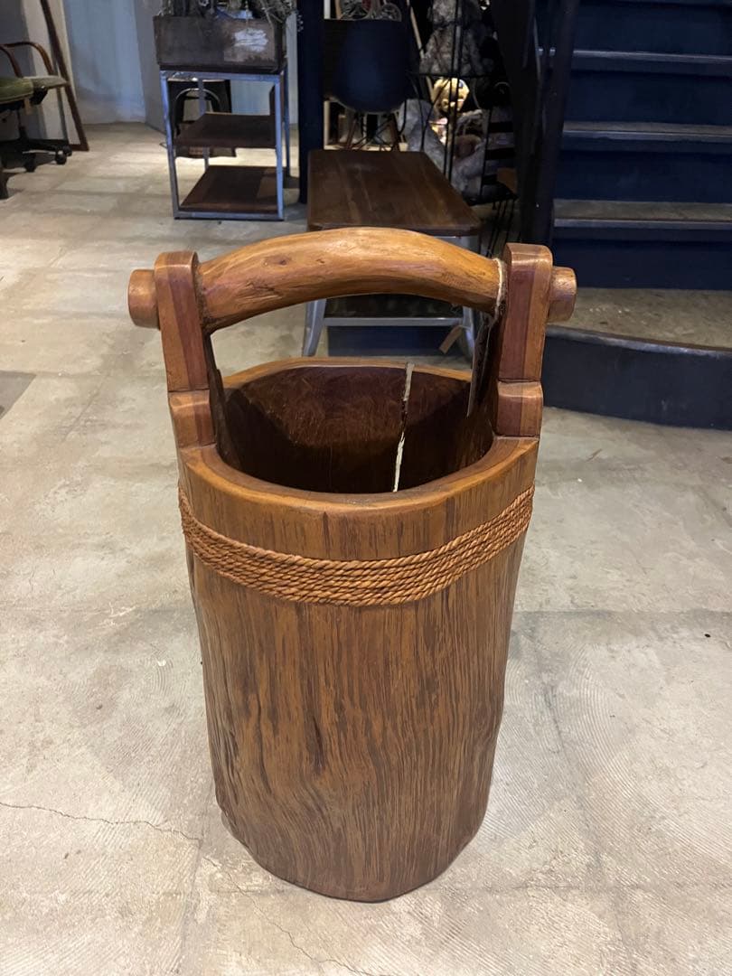 木桶　傘立て　古道具